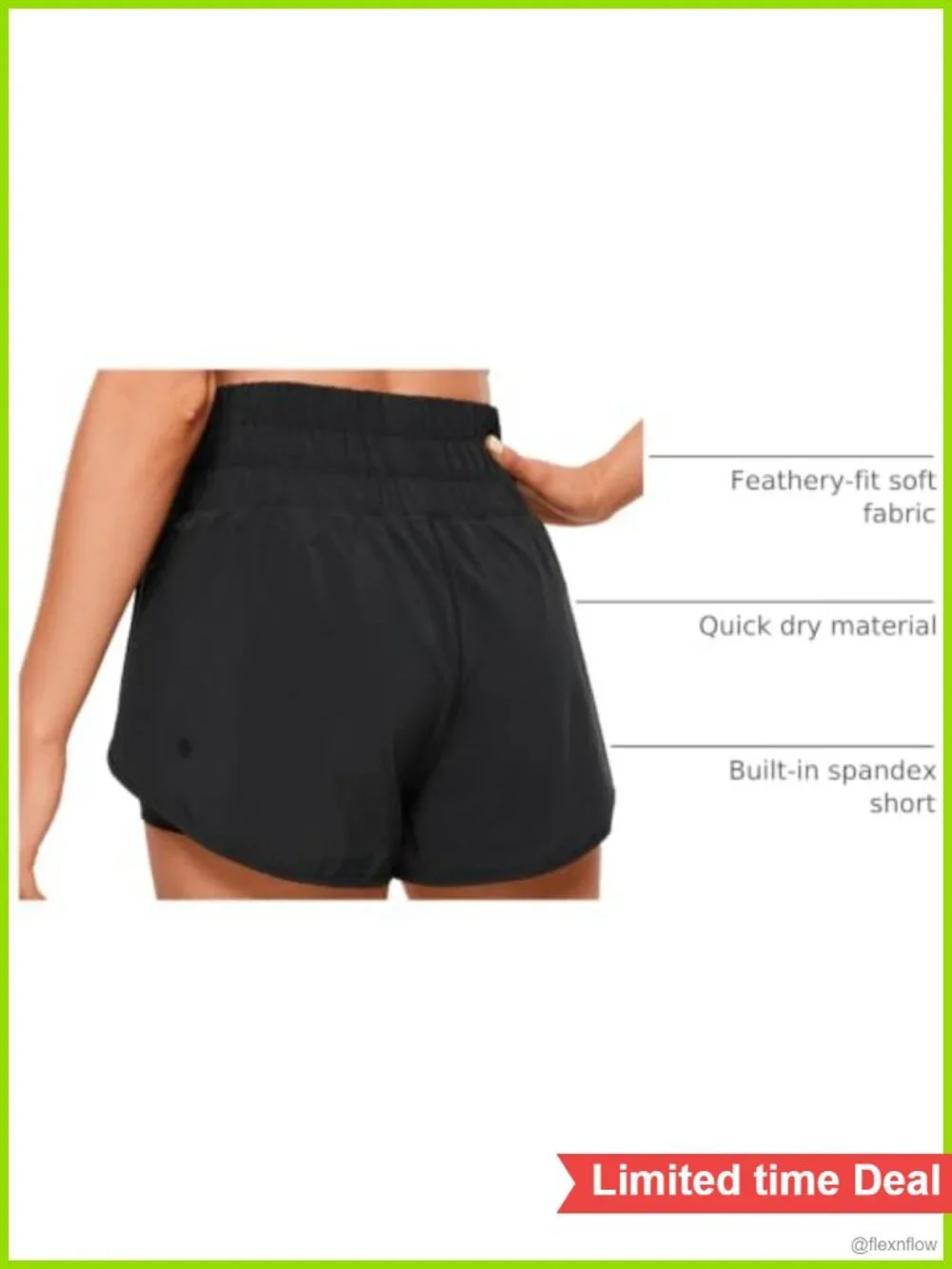 CRZ YOGA High Rise 2 in 1 Split Running Shorts 3
